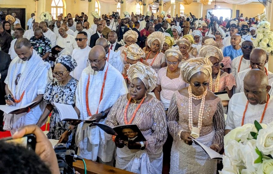 Dignitaries Gather as Elumelu Buries Father-in-Law in Delta