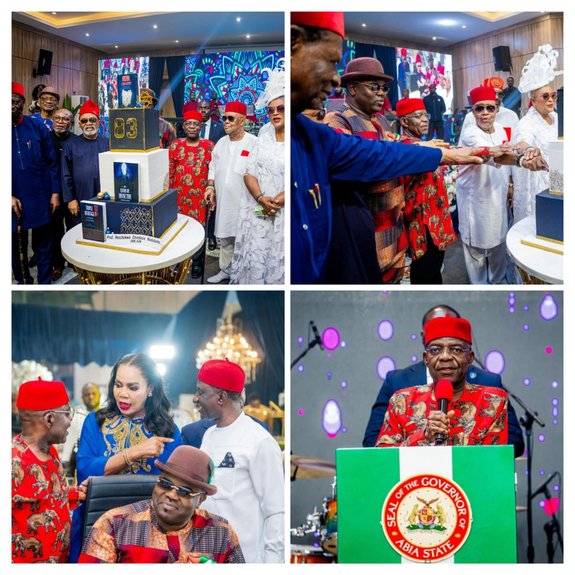 Abia Celebrates Prof. Ihechukwu Madubuike at 83 as Gov. Otti Pays Tribute, Unveils Three Books