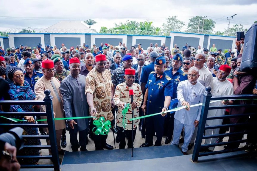 Otti Hands Over Newly Built Nigerian Air Force Administrative Complex to Federal Government